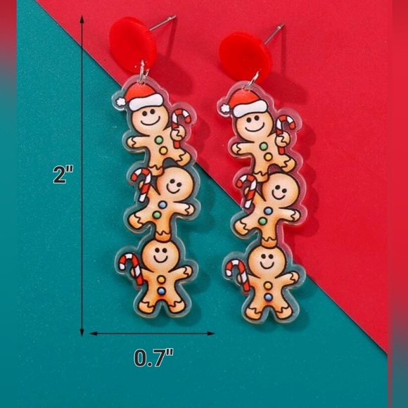 Gingerbread Earrings - Picture 2 of 2